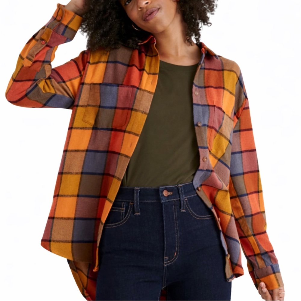 Madewell Multicolor Plaid Button Down Shirt Size XS